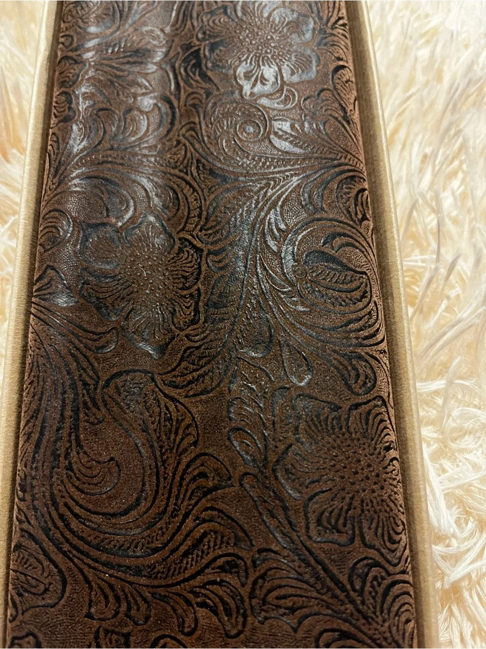 Pier 1 Embossed Brown Director's Chair Cover